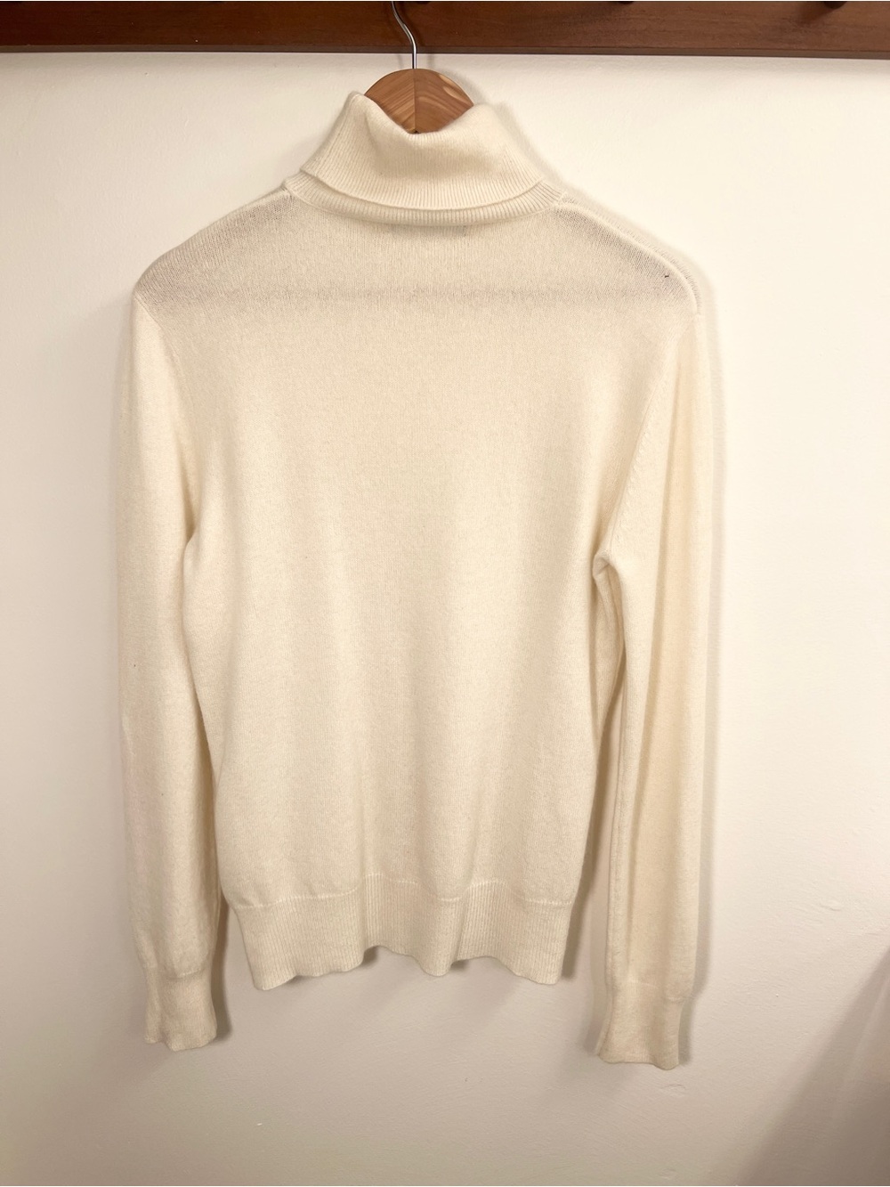 Neiman Marcus Cashmere Cream Turtleneck Sweater